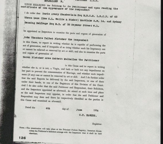 The Divorce Papers of John Theodore Talbot Fletcher - page 7