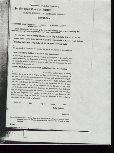 The Divorce Papers of John Theodore Talbot Fletcher - page 8